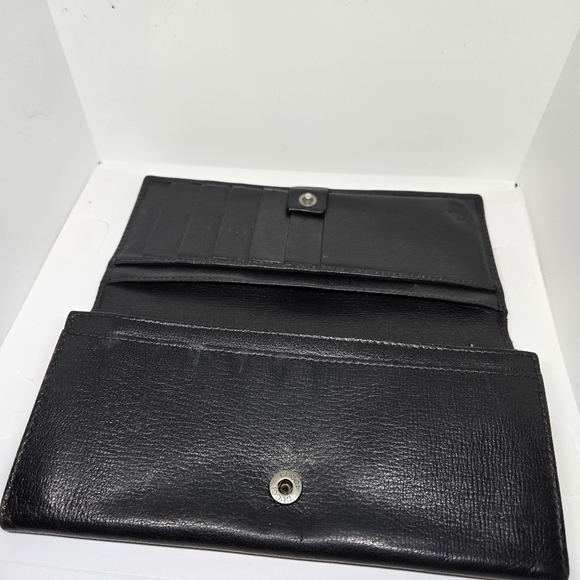 Gucci G Leather long Bifold wallet Black - Picture 2 of 9